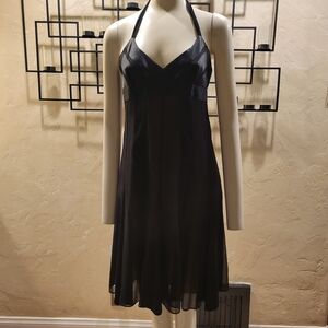 BCBGMaxAzria Black Silk Cocktail Dress